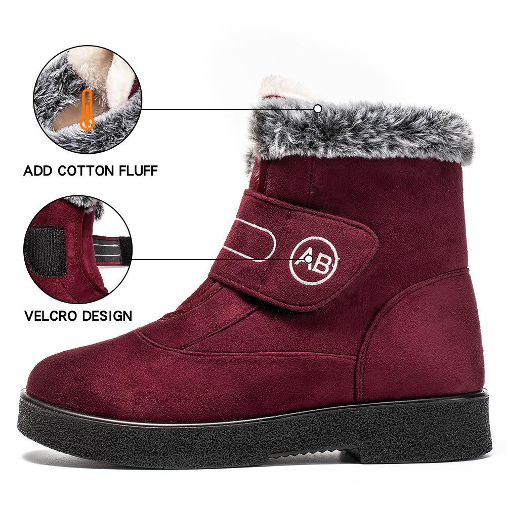 Women's Warm Ankle Boots For Women Fur Shoes Winter Shoes Woman Snow Boots For Winter Low Heels Shoes Botas Mujer