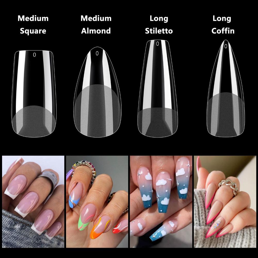 Shape Soft Gel Full Cover Nail Tips Gel Nail Tips Soft Gel Nail Extension