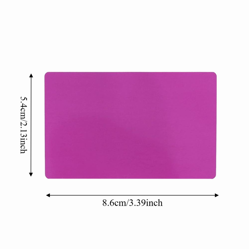 50Pcs Thin style Metal Card Purple color Marking Sheet Engraving Material Business card making