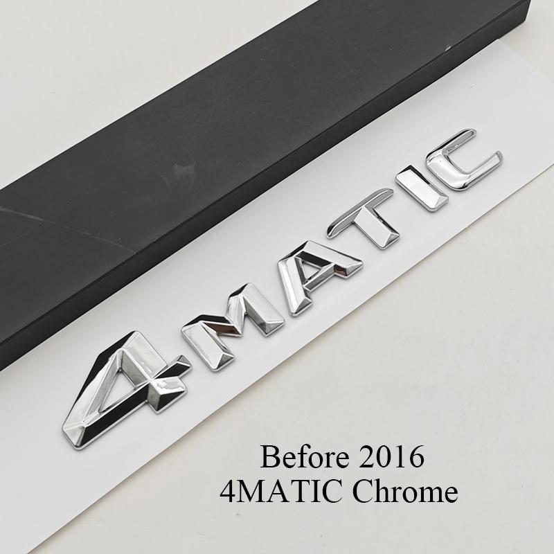 3D ABS Chrome Black Car Letters Logo 4MATIC Emblem Sticker Nameplate Rear Trunk Badge For Mercedes Benz 4MAITC Acciessories AN1