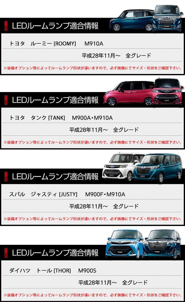 YOURS Yh711-2943 Toyota Rumi Tank Subaru Justy Daihatsu Tall 5-Piece Set White (with Dimming