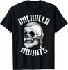 Футболка Nordic Warrior Skull Valhalla Awaits 100% Хлопок Круглый вырез Короткий рукав Летняя Повседневная Мужская футболка Уличная мода