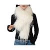 Women Scarf Solid Color Imitation Turkey Feathers Long Scarf Autumn Winter Warm Scarf Daily Party Street Wear