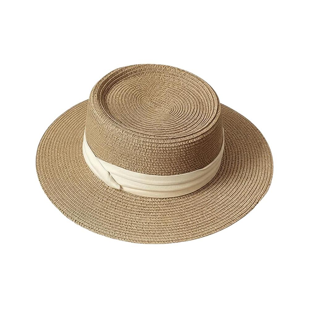 UV Protection Sun Hats Wide Brim Beach Hats French Elegant Holiday Straw Hat