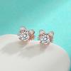 S925 Sterling Silver Cat Ear Diamond Earrings Set with VVS Moissanite Fashionable and Luxurious Women's  Stud Earrings