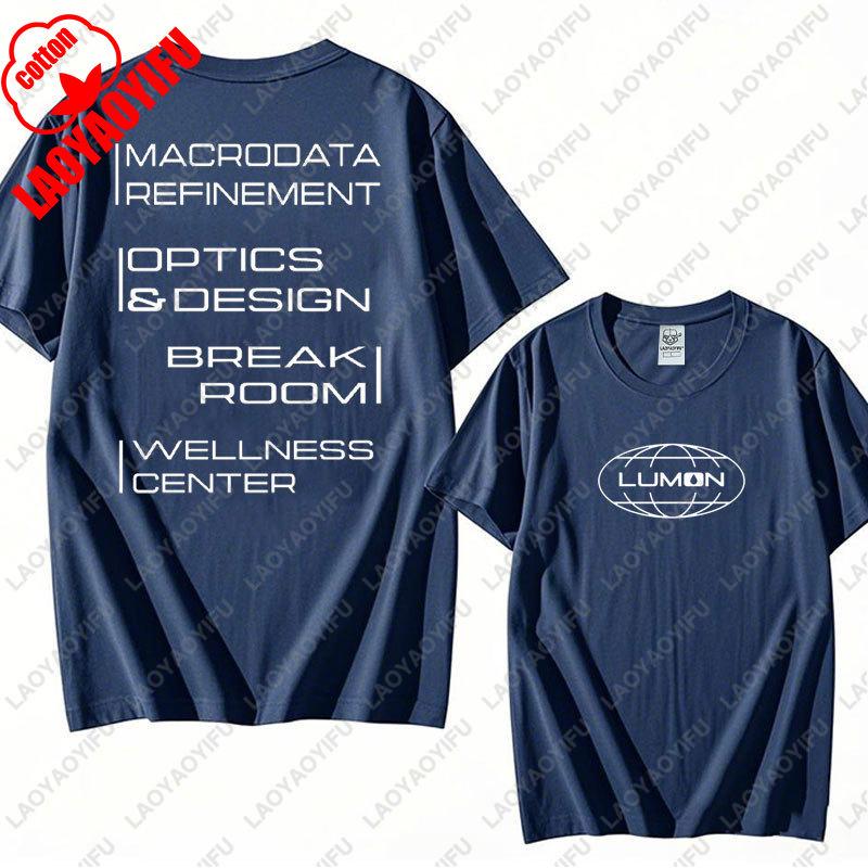 Винтажная футболка Lumon Macrodata Refinement Severance, Ретро футболка Severance TV Show, Хлопковая футболка, Летний ретро тренд, Крутые футболки унисекс