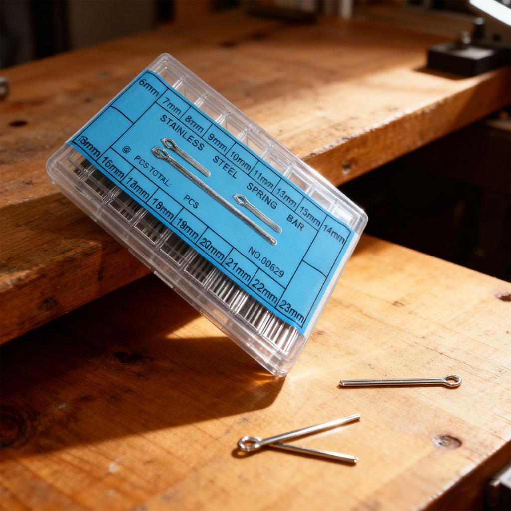 BRIIKPP Штифты для ремонта часов, ремешков часов 360 с коробкой для хранения, Штифты, 6мм-23мм, Замена, Детали, Инструменты, Элементы,