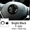 Car Steering Wheel Emblem Sticker Interior Accessories For Volkswagen GTI Polo Golf Passat Scirocco Beetle Tiguan Magotan