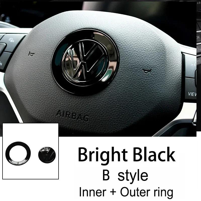 Car Steering Wheel Emblem Sticker Interior Accessories For Volkswagen GTI Polo Golf Passat Scirocco Beetle Tiguan Magotan