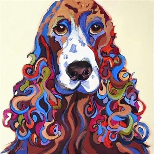 50X50CM 5D алмазная живопись полная квадратная собака Алмазная вышивка животные вышивка крестиком ремесленная художественная распродажа украшение дома