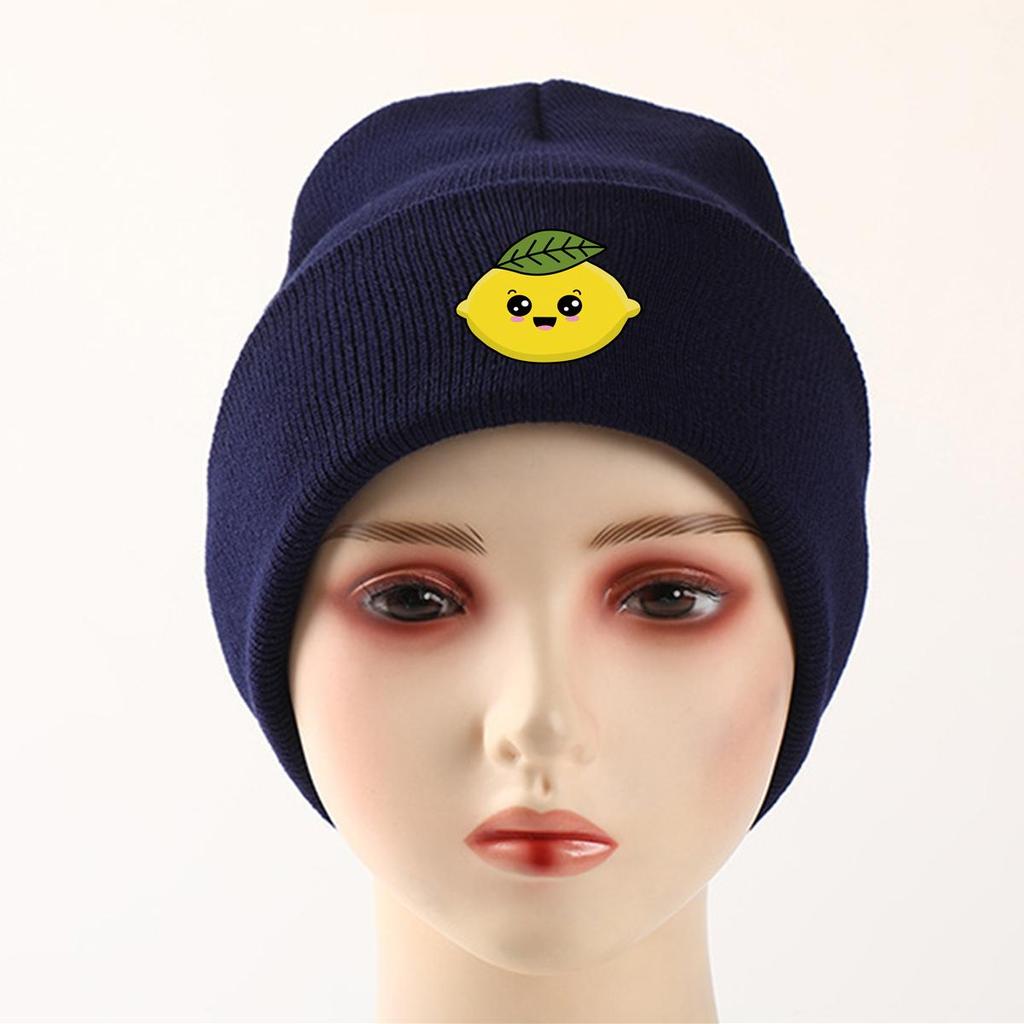 Mango Winter Knitted Cap Beanie, Cartoon Fruit Woman Cap Lightweight Soft Hip Hop Bobble Hat Knit Hat Beanie
