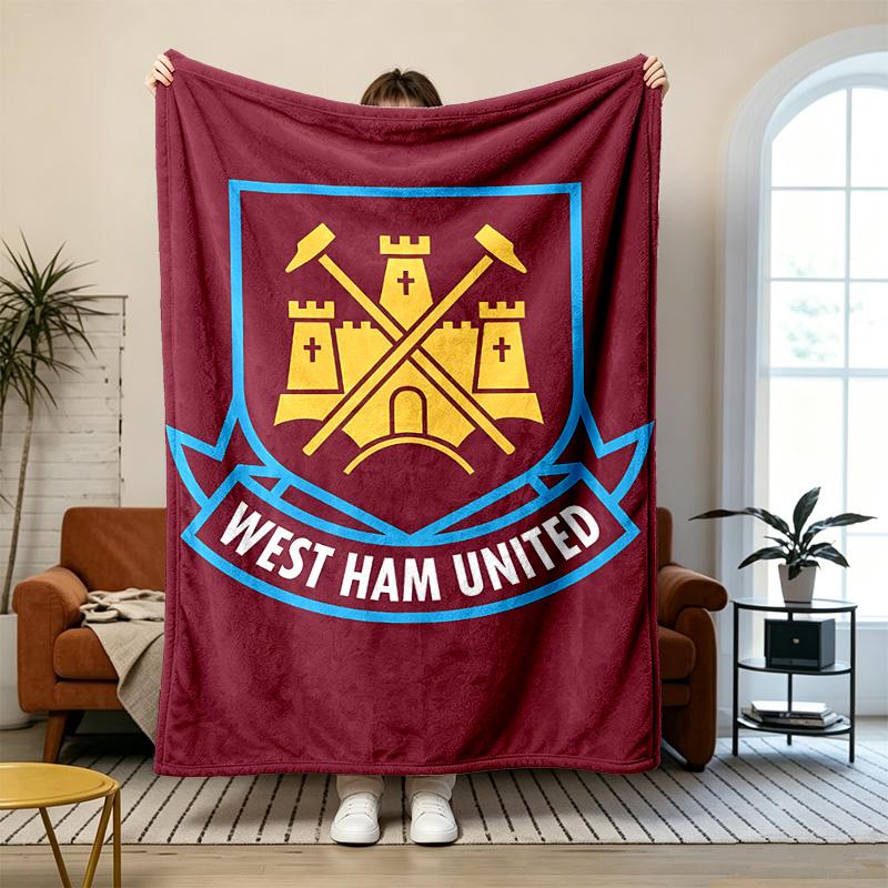 West Ham Soft and comfortable flannel Suitable for sofas living rooms outdoor camping travel and also makes a great anniversary gift