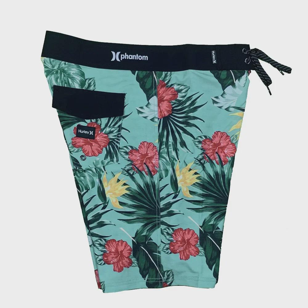 Мужские быстросохнущие шорты для серфинга с 4-сторонним плетением - лето 2024 г., повседневная пляжная одежда