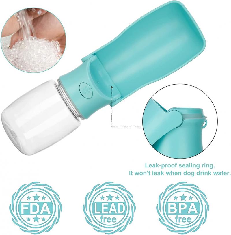 Складная бутылка для воды для домашних животных, кошек и собак, складной диспенсер для воды для прогулок на открытом воздухе, портативная бутылка для воды для домашних животных, герметичная
