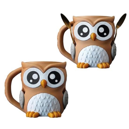 Ice Cream Pint Holder 3D Printing Owl Ice Cream Pint Containers Reusable Ice Cream Tub Novelty Dessert Container