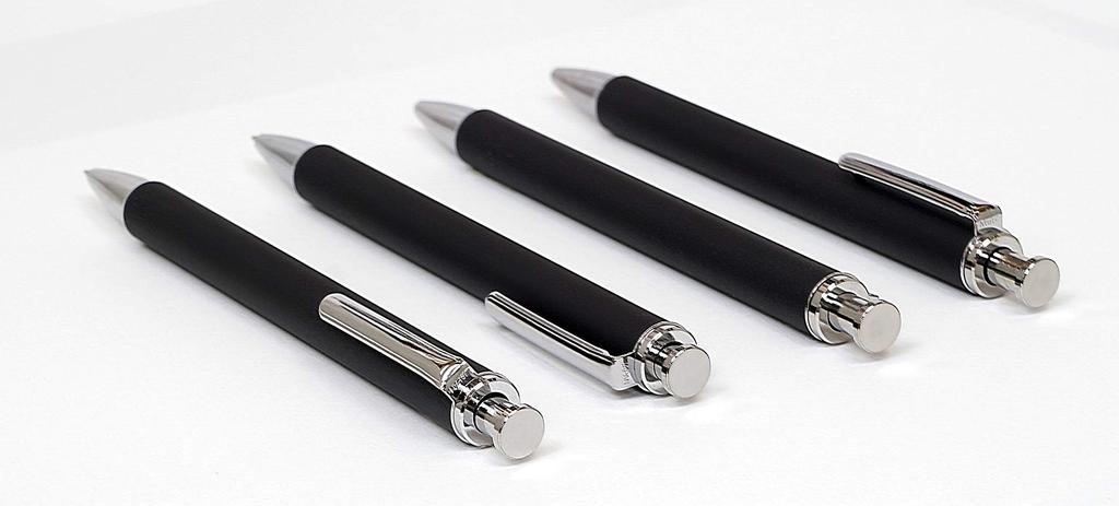 Тонкий пенал из воловьей кожи, красно-коричневый, набор, экструдированный резиновый стержень, латунная шариковая ручка, черный цвет ASCR-HS301B