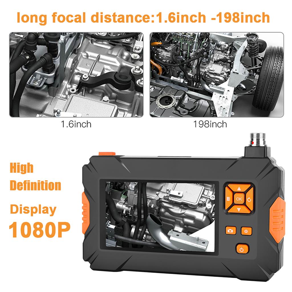 4.3in P30 1080P 70 Degrees Pipe Inspection Camera IP67 Waterproof Industrial Borescope3m/9.8ft Cable