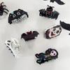 Acrylic Halloween Hair Claw Spider Skeleton Shark Clip Creative Halloween Themed Gripper  Women