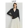 Женская вязаная рубашка LILY с воротником-поло, имитирующая две части
