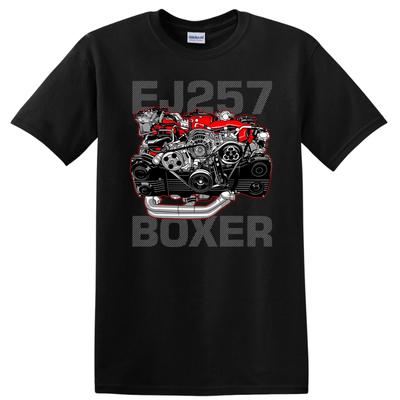 Футболка с двигателем Boxer E267 для автолюбителей, футболка с изображением производительности, подарок для механиков