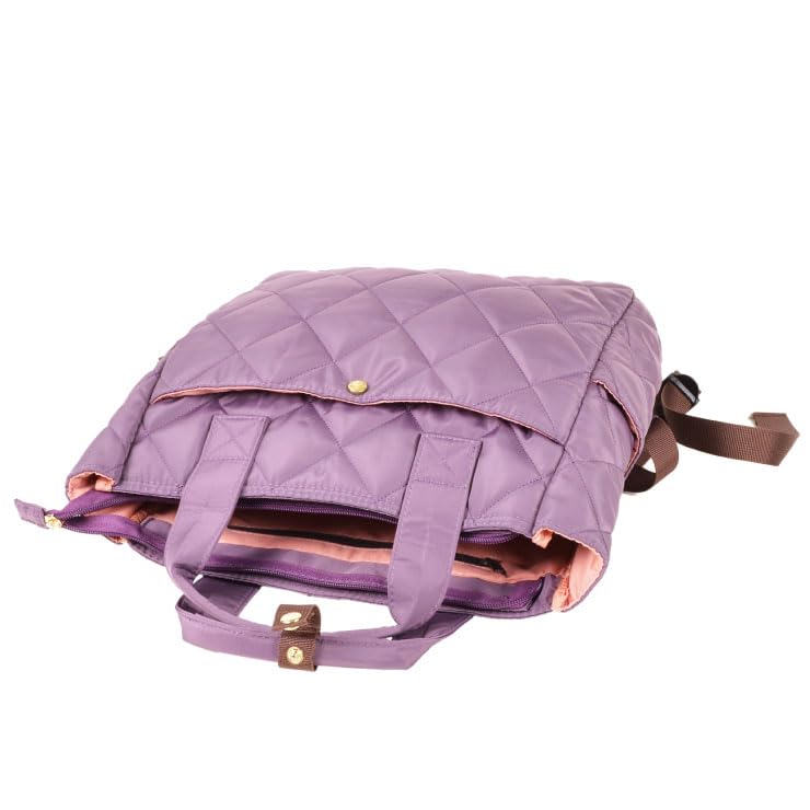 Стеганый рюкзак 2-в-1, Фиолетовый, В30см x Ш27.5см x Г9см, 1405-PU