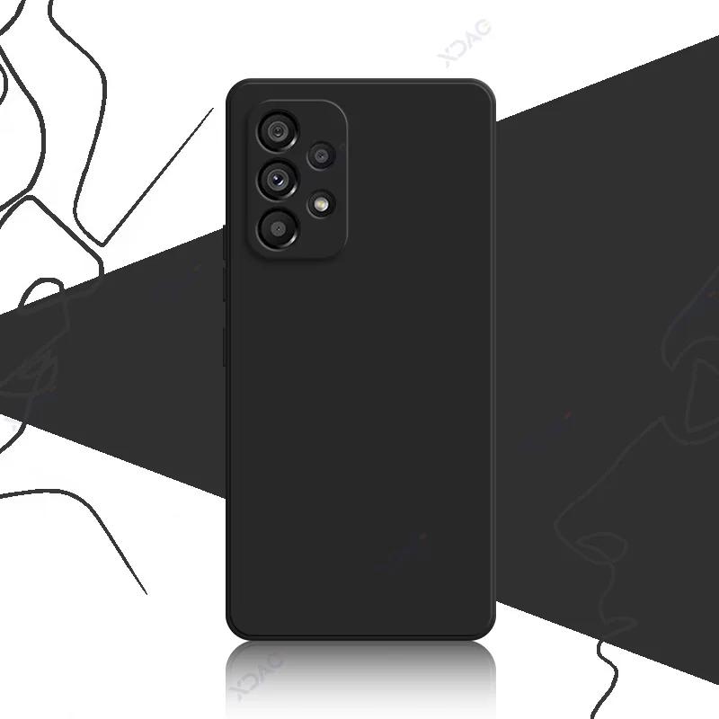 Официальный мягкий чехол для Samsung Galaxy A13 A23 A33 A53 A73 SamsungA33 SamsungA53 SamsungA73 квадратный жидкий силиконовый чехол