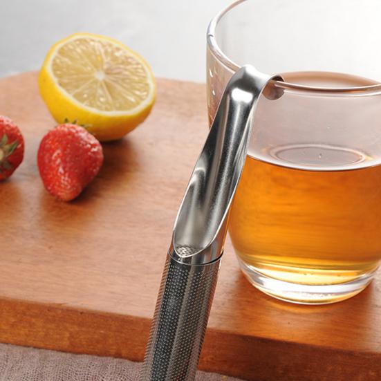 1/2 шт. Диффузор для чая из нержавеющей стали с мелкой сеткой, ситечко с ручкой-крючком для подвешивания, креативный трубчатый заварник для чая из рассыпного листа