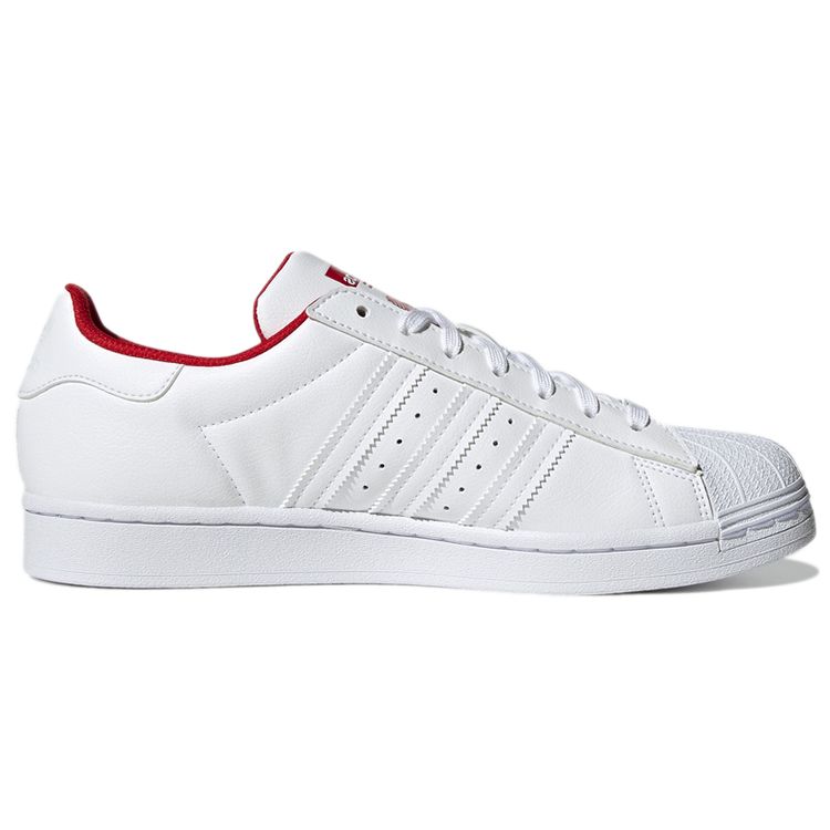 adidas Кроссовки унисекс Superstar ко Дню святого Валентина White Cloud-White Scarlet GW4416