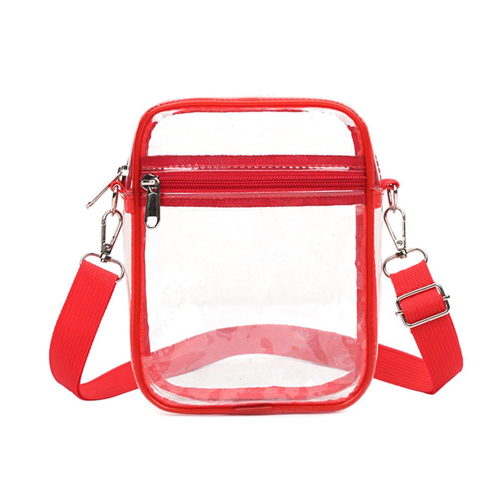 Прозрачная сумка через плечо из ПВХ, мини-кошелек для концерта, кроссбоди с сумочкой, повседневная сумка с передним карманом M1A8