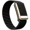 Whoop 5.0 Nylon Elastic Sport Band with Shiny Metal Frame (Gold/Silver)