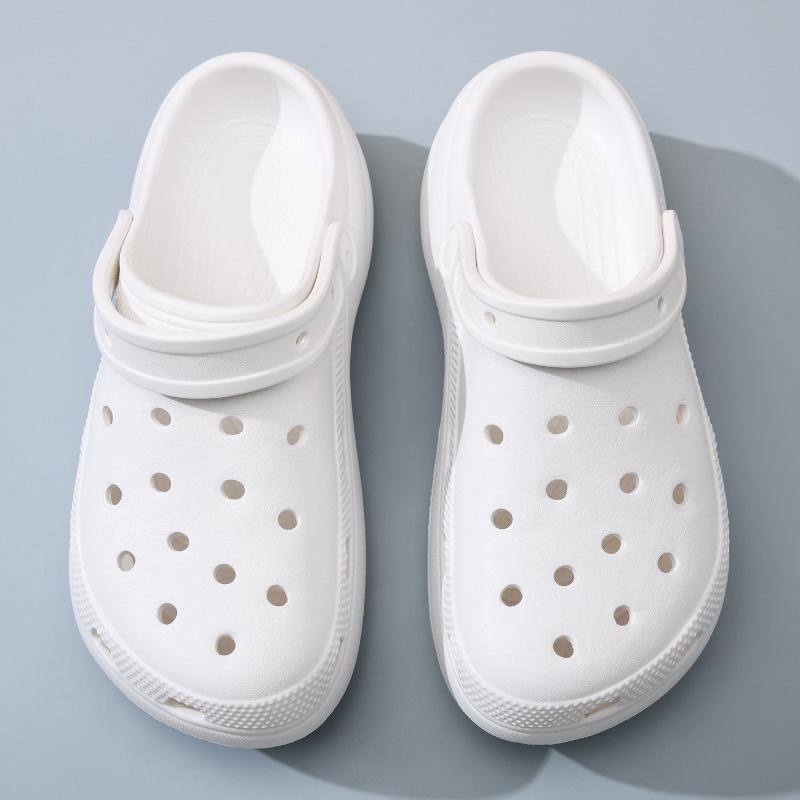 Женские летние новые дышащие шлепанцы EVA для улицы, на толстой подошве, увеличивающие рост, нескользящие, износостойкие, пляжные сандалии