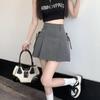 Polyester Pleated Mini Skirt For Women With High Waist And Tie Detail For Casual Summer Wear