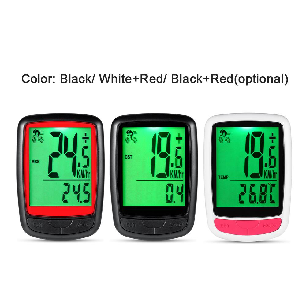 Беспроводной велокомпьютер Велосипедный спидометр Водонепроницаемый велокомпьютер с датчиком скорости Светодиодный
