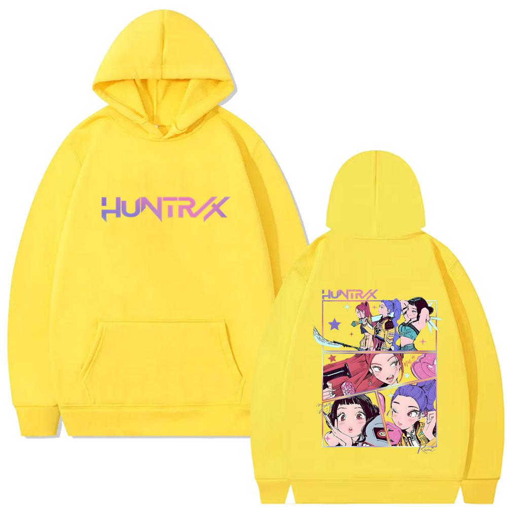 Movie KPop Demon Hunters Rumi Mira Zoey Graphic Hoodie Men Women Korean Fashion Trend Streetwear Unisex Pullover