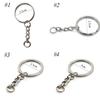 25mm NEW DIY Polished Silver Keychain Keyring Key Fob Short Chain