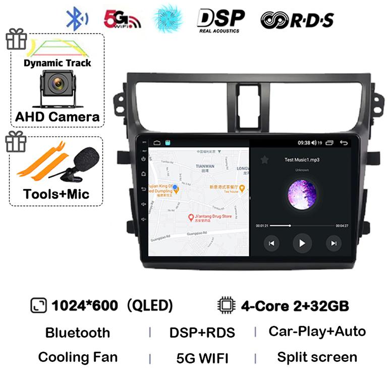 Android 14 Carplay Auto Car Radio For SUZUKI CELERIO/CULTUS 2015 2016 2017 4G WIFI Multimedia Video Player 360 Camera Stereo DSP