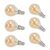 6PCS Gold G45 Vintage Bulb E14 Base Lamp for Home Light Fixtures Decorative 4W 220V Warm Light