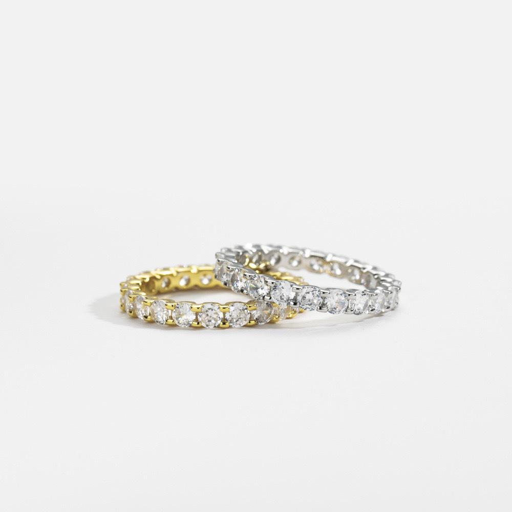 S925 Sterling Silver Starry Micro-Pave Diamond Ring for Women - High-End European and American Fashion Index Finger Ring