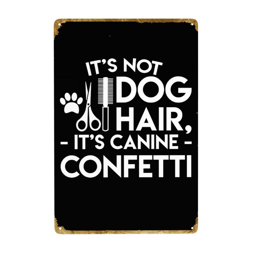 Dog Salon Vintage Wall Metal Sign, Dog Grooming Salon Sign Farmhouse Country Kitchen Home Garden Wall Decor Art 8x12 Inch