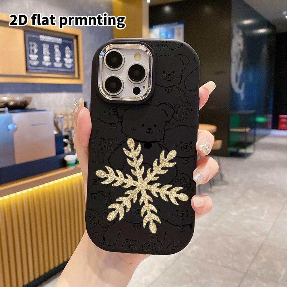 Phone case: 2D flat design suitable for iPhone 18 17 16 15 14 13 Pro protective case, couple style, low-key and classy, Christmas and Halloween gift