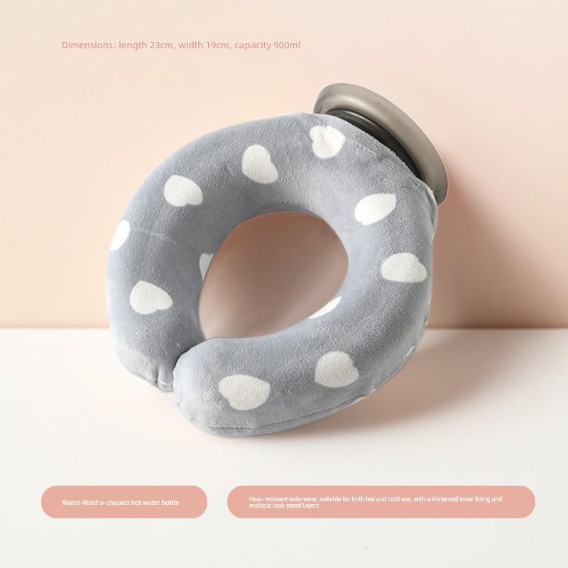 New Portable U-Shaped Hanging Neck Water-Filled Hot Water Bag, Specialized U-Shaped Hot Water Bag for Cervical Spine, Hot Compress for Neck, Hot and