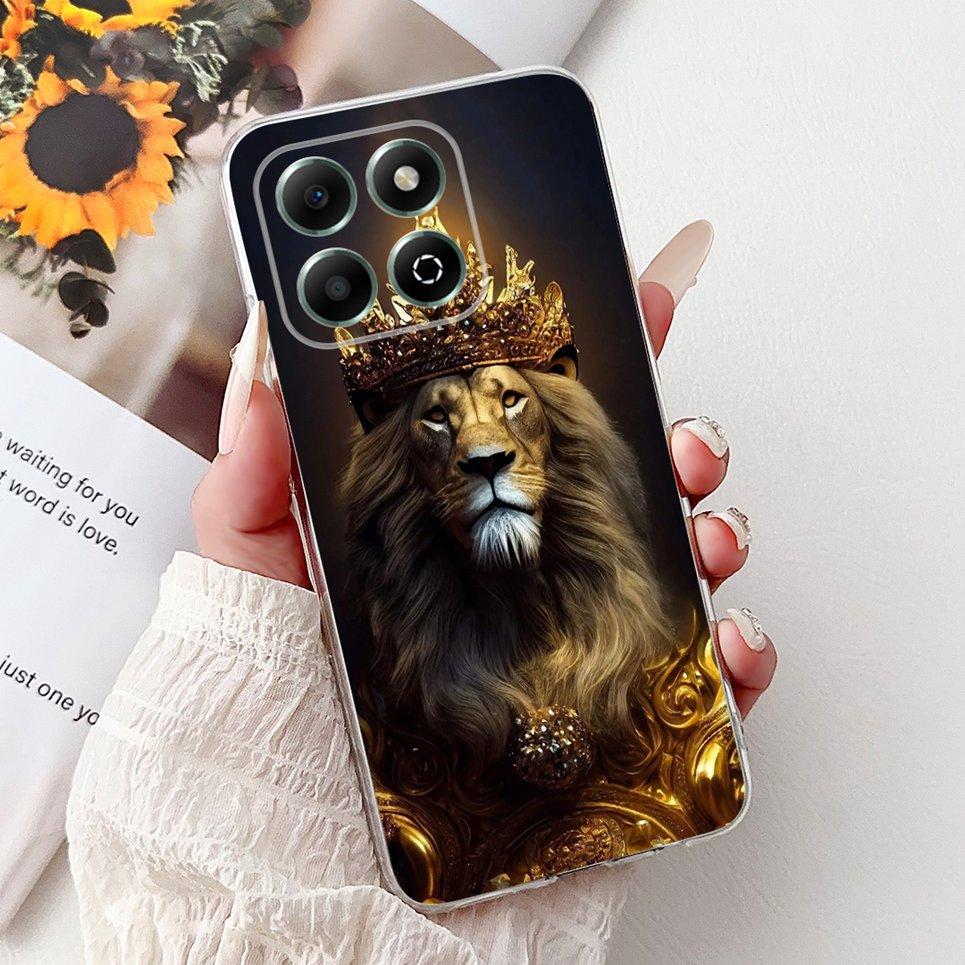 Для Huawei Honor X6 X6s 4G 5G X6a Plus Чехол для телефона Дракон Лев Тигр Крутой Модный Рисунок Задняя Крышка Мягкий Черный Силикон Coque
