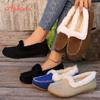 Fashion Aphixta Soft Furry Loafers Flat With Women Shoes Slip On Sewing Casual Round Toe Flats Woman Classic Shoe Autumn Winter Loafers