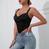 INS Mesh Fishbone Diamond See-Through Camisole