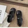 Fashion Temperament French Brown Thick Heel Small Leather Shoes Women's 2025 New Spring and Autumn with Skirt Shallow Mouth Mary Jane Single Shoes