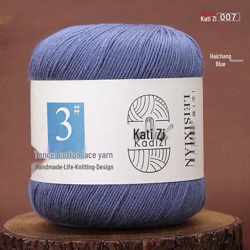 Мерсеризованная хлопковая кружевная пряжа №. 3: Вязание крючком своими руками для детей - Весенне-летний свитер и пальто - Бесплатная доставка