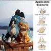 1pc Kittens Cats Lightweight Flannel Blanket, Comfortable and Warm Blanket, for Office and Camping Sofa Bed005