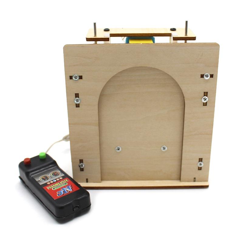 Diy Wooden Lifting Door Homemade House Garage Model Electric Door Children'S Technology Invention Puzzle Toy