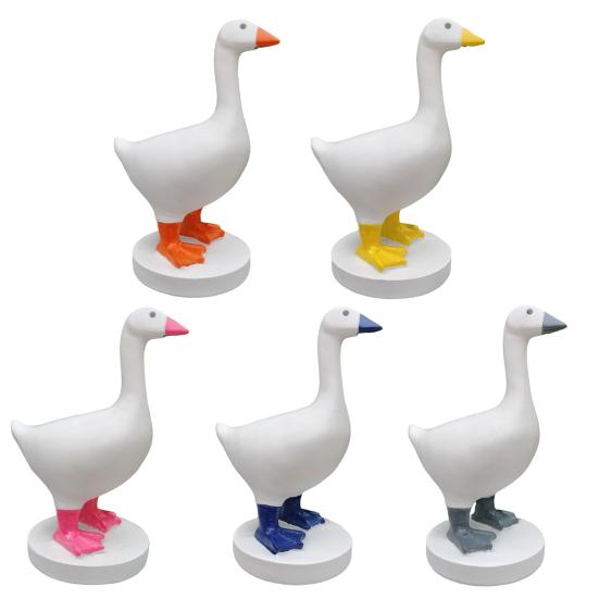 Магнитный держатель для ключей в виде гуся, смоляная фигурка гуся с магнитным клювом, декоративный держатель для ключей для входа в дом, подарок на новоселье