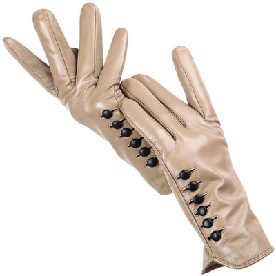 Высококачественные цветные женские перчатки из натуральной кожи, сохраняющие тепло, зимние мягкие перчатки из овчины с сенсорным экраном